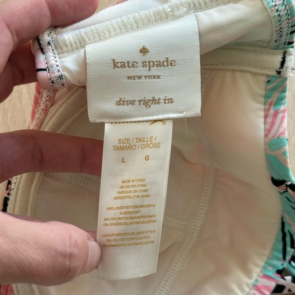 Kate‎ Spade Palm Print Harbour Island Bikini Set: Top is LARGE, Bottom is SMALL